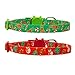 BINGPET Christmas Cat Collar Breakaway with Bell and Charm, Safety Adjustable Kitten Collars 2 Pack