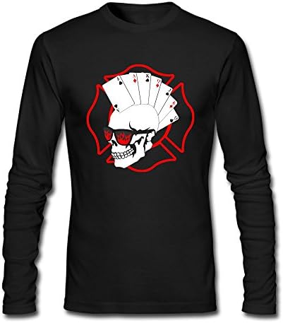 ZONGZONGGE Mens Sale Hot 2018 New Spring Fashion Brand O-Neck Slim Fit Long Sleeve T Shirt Black L