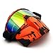 PP PICADOR Motorcycle Goggles Removable Face Mask, Detachable Motocross Windproof Waterproof Dustproof UV Protective Sports Goggles for Dirt Bike, Road Racing, Adult,Youth(Orange)