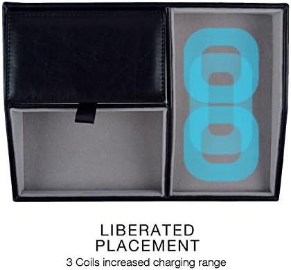 Herokin Wireless Charging Valet Tray for Qi Capable Phones, Samsung, Nexus etc iPhones need enabling case - Desktop organizer with 3 Compartments for Phone, Wallets, coins, keys, and jewelry (CB-03)