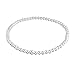 AeraVida Simple Round Beads Sterling Silver Unisex Bracelet 6.25 inches