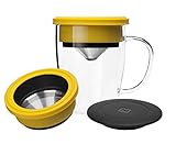 Pour Over Coffee Maker | Built-in Stainless Steel Dripper with Coffee Cup | Temperature Resistant Borosilicate Glass | Reusable Paperless Filter | Environmentally Friendly | BPA Free & FDA Approved