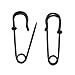 Amanaote Gun Black Safety Pins 30mm X 10 mm Size Jewelry for Kilts Blankets Skirts Crafts Pack of 30