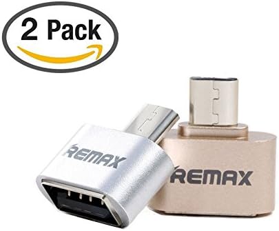Newkeen 2-Pack micro usb to usb otg adapter otg function Turn into Phone usb Flash Drive Mobile Phone Adapters (2-Pack Gold)