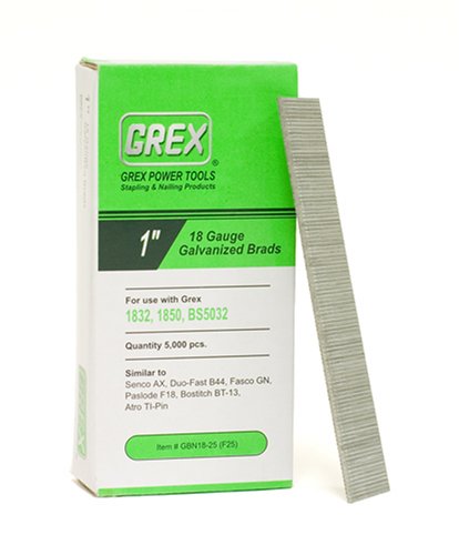 Grex gbn18-25 18 gauge 1-inch length galvanized brad na…