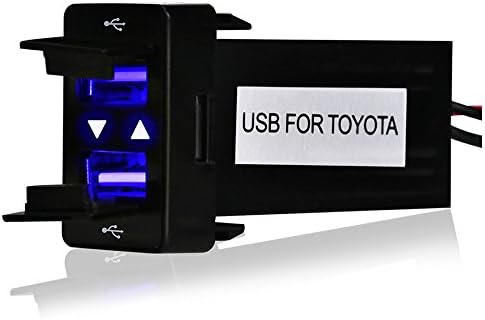 Towoto 車用電源ソケット 2 Usbポート Usb接続通信パネル スマートフォン 携帯電話 充電 Usb電源 スイッチホール トヨタ車系に専用