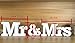 E&L Mr & Mrs Wedding Sign Mr & Mrs Signs Mr & Mrs Letters For Sweetheart Table Decoration (White)