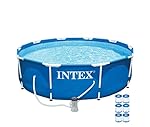 Intex 10' x 30" Metal Frame Set Swimming Pool with 330 GPH Pump & 6 Pack Filters