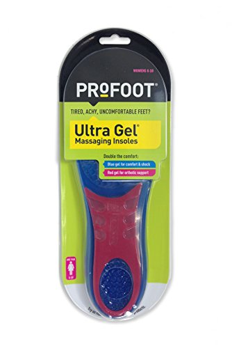 PROFOOT Ultra Gel Massaging Insoles, Women s 6-10, 1 Pair