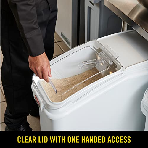 Rubbermaid Commercial Products ProSave ShelfStorage Ingredient Bin With Scoop, 400cup capacity