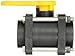 Banjo V100FP Polypropylene Ball Valve, Three Piece, Full Port, 1