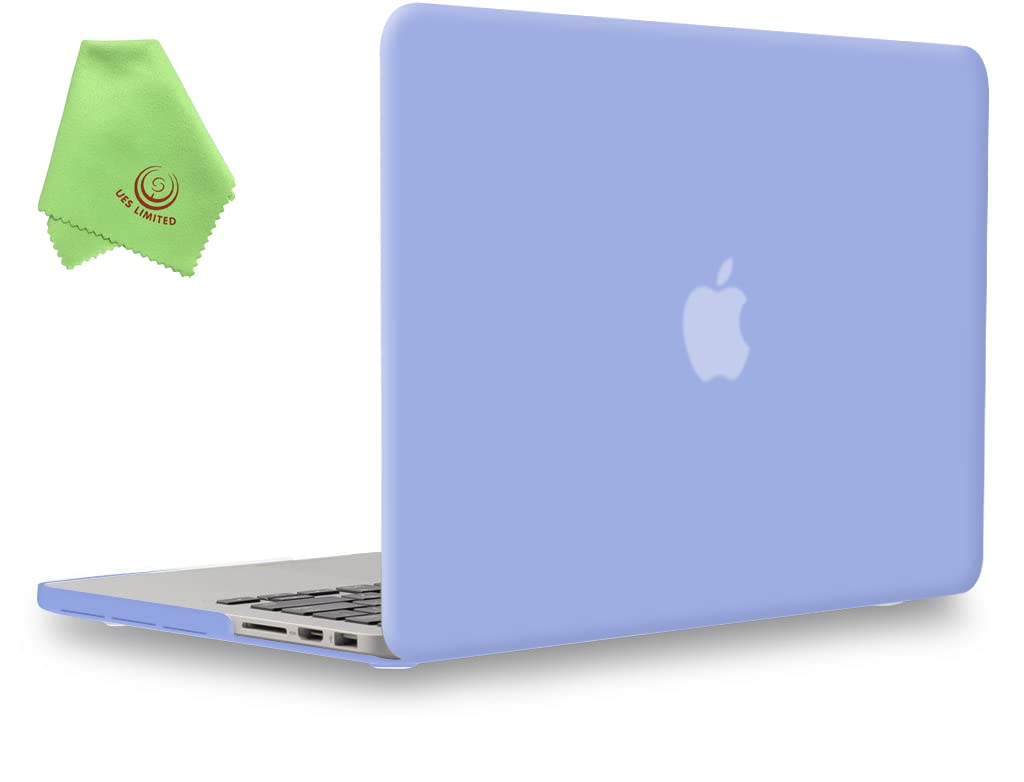 UESWILL Smooth Matte Hard Case Compatible with MacBook Pro (Retina, 15 inch, Mid 2012/2013/2014/Mid 2015), Model A1398, No CD-ROM, No Touch Bar, Serenity Blue