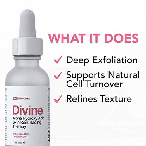 Glycolic Acid and Lactic Acid Professional Chemical Peel for Acne Scars, Age Spots, Collagen