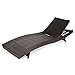 Best Choice Products Modern Outdoor Adjustable Wicker Chaise Lounge Chair with 4 Backrest Settings, Folding Legs, and Stackable Curved Design, Brown