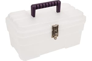 Akro-Mils 09514CFT ProBox 14-Inch Plastic Art Supply, Craft or Medical Storage Toolbox with Removable Tray, (14-Inch x 8-Inch