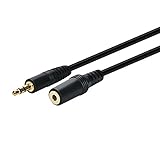 Pasow 3.5mm Stereo Male to Female Extension Audio Cable Cord (15 Feet)