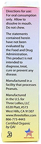 Three Lollies Organic Preggie Pop Drops for Morning Sickness Relief, 24 Count