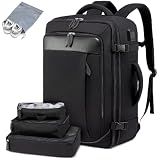 Sterkmann Expandable Carry-on Backpack – Overnight Weekender Travel Laptop Bag