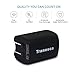 Tranesca Dual USB Wall Charger Compatible for iPhone Xs/Xs Max,iPhone XR/8/7/6S/6S Plus/6 Plus/6, Samsung Galaxy S7/S6/S5 Edge, LG, HTC, Moto, Kindle and More-2 Pack Black