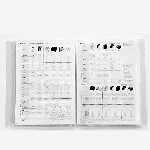 Hirkase Clear File Folders Protector Presentation Book Organizer Binder Office School Supplies for 100-Page Capacity for A4 and Letter Size Inserts Available for Report Sheets, Artworks(White)