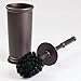 iDesign 93720 Kent Plastic Toilet Bowl Brush and Plunger Set, Slim Combo Set for Cleaner Storage, Ideal for Master, Kids', Guest, Office Bathroom, 10.04