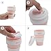 BURUIS Folding Coffee Mug,Silicone Coffee Cup,Office Coffee Partner(Pink).