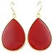 SUNYIK Women's Carnelian Teardrop Hook Dangle Earrings