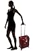 Kathy Van Zeeland Croco PVC Designer Luggage - Lightweight Expandable 20 Inch Carry on Suitcase for Women - Small Durable Bag with 4-Rolling Spinner Wheels (Burgundy)