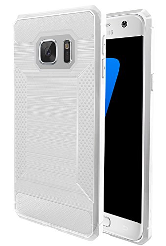Galaxy S7 Edge Case Soft Carbon Fibre Hairline Back Phone Case For Samsung Galaxy S7Edge G9350 SM-G935 - Clear (Not fit GalaxyS7)