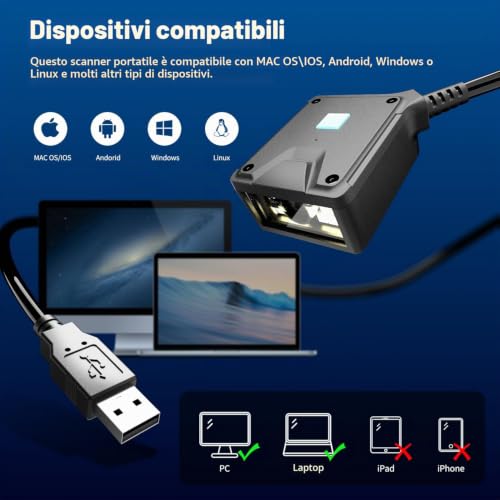 NetumScan 2D Barcode Reader Fixed Mount for Industrial Engine 1D/2D/QR Code Reader with USB Port Auto Induction Scan Suitable for Self-Service Terminals and Lines