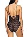 Avidlove Women Teddy Lingerie Scoop Neckline Lace-up Back Lace Bodysuit