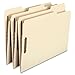Smead 100% Recycled Fastener File Folder, 2 Fasteners, Reinforced 1/3-Cut Tab, Letter Size, Manila, 50 per Box (14547)