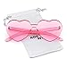 ADE WU Cute Heart Sunglasses for Women Men Trendy Fun Colorful Rave Party Sun Glasses (Pink)