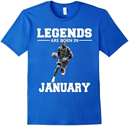 Mens Michael Shirt Jordan Legends Are Born In January Large Royal Blue