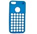 Cable and Case Circle Dot Holes Soft Skin Case for iPhone 5C - Retail Packaging - Blue