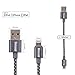 iPhone Charger 3.3ft Netcosy Lightning Cable Apple Certified Nylon Braided Cord to USB Charging Cable for iPhone 8,7 Plus,6S Plus,6 Plus,SE,5S,iPad Mini,Air Pro,iPod (Grey)