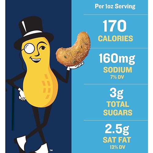 PLANTERS CASHEWS ROSEMARY & SEA SALT – TRAIL MIX SNACK PACKS – SNACK WITH ROSEMARY & SEA SALT, PARTY TRAIL MIX, 5 OZ BAG, PACK OF 1
