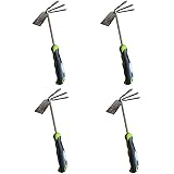 Garden Guru Hand Cultivator Rake Hoe Tiller Tool - Stainless Steel for Ultimate Strength - Rust Resistant - Ergonomic Handle 