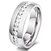 Zealmer Valentines Gifts for Her Wedding Band Engagement Ring Channel Setting CZ Cubic Zirconia Size 7.5