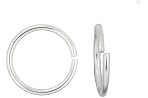 20pcs Adabele Authentic 925 Sterling Silver Open Jump Rings 8mm O Ring Connector (Wire 21 Gauge/0.7mm/0.028 Inch) for Jewelry Craft Making SS76-8