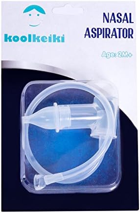 KoolKeiki Baby Nasal Aspirator Comfy BPA Free Washable Reusable Soft Silicone Tip
