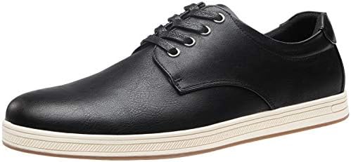 Black Leather Sneakers Casual Shoes 