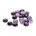 JJG 20pcs 6mm Natural Stone Round Cabochons Flatbacks Amethyst Gemstone Dome Cameos