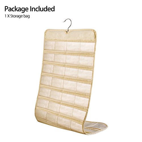 ComboCube Beige 80 Pockets Hanging Jewelry Organizer