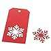 100 Pcs Kraft Paper Price Tags Labels Christmas Gift Tags Christmas Snowflake Hanging Tag with String Rectangle Craft Favor Gift Tags Red