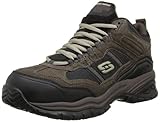 Skechers Men's Work Relaxed Fit Soft Stride Canopy Comp Toe Shoe, Brown/Black - 7.5 D(M) US