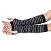 Lookatool Winter Wrist Arm Hand Warmer Knitted Long Fingerless Gloves Mitten (Black)