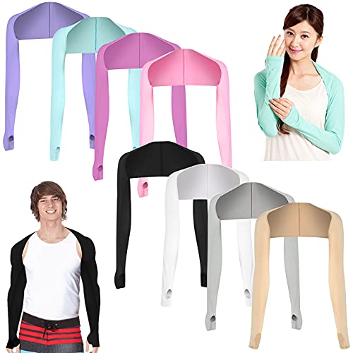 8 Pieces Cooling Shawl Arm Sleeve Cooling Shrug with Finger Hole