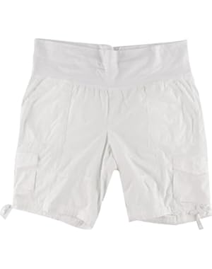 Womens Plus Pleated Comfort Waist Cargo Shorts