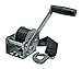 Reese Towpower 7019400 Boat Trailer Winch, 600 lbs. Capacity, Single-Speed Hand Crank Winch, High-Performance Zinc Finish, 15 Foot Strap
